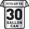 Glad 30 gal Trash Bags, L, 0.90 mil (23 Micron), Black, 6 PK CLO70359CT - alternate 6